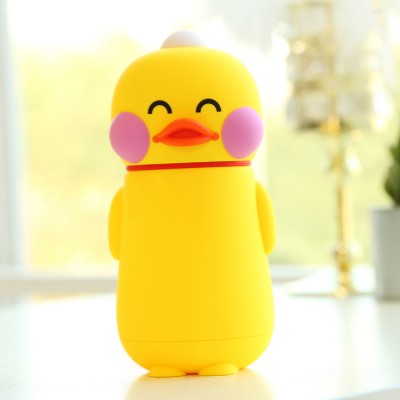 Creative Design Cute duck glass bottle Cute Insulated duck mug  lovely children cute Gift glass bottle with rope