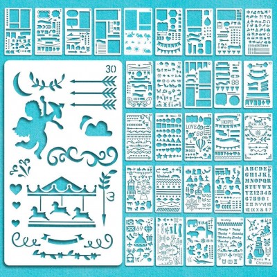 plastic pretty stencil set for children