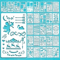 plastic pretty stencil set for children