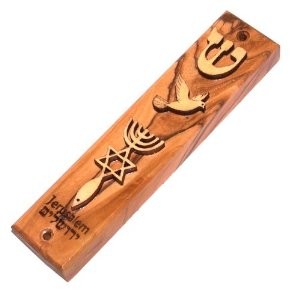 custom wood mezuzah cover,wood Mezuzah engraved and ornamented with Laser