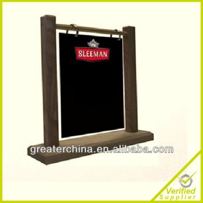 Custom Wooden chalkboard Table Tent Holder,wooden menu table tent