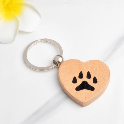 Wooden beech Key Chain Creative Gift Fashion Key Holder Jewelry Keychain